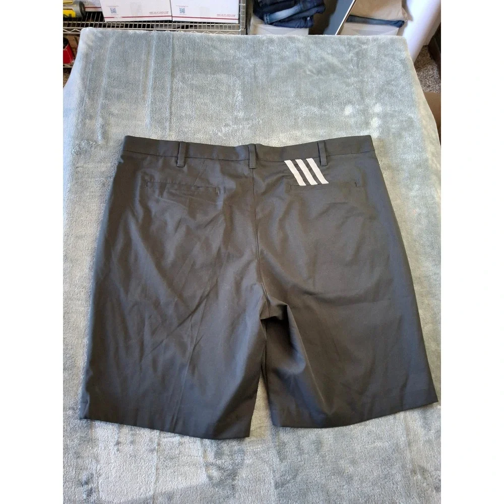 Adidas Golf Shorts Mens 40 Black Flat Front Performance Athletic‎ Casual Summer
